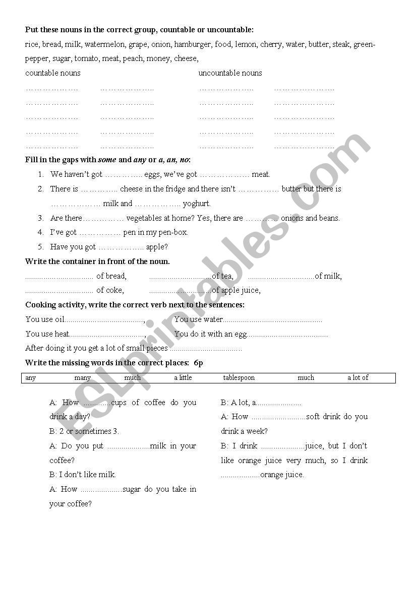 quantifiers worksheet