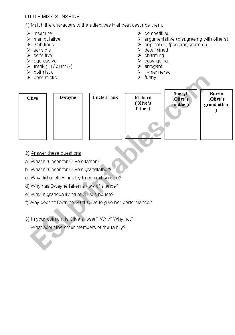 Movie worksheet