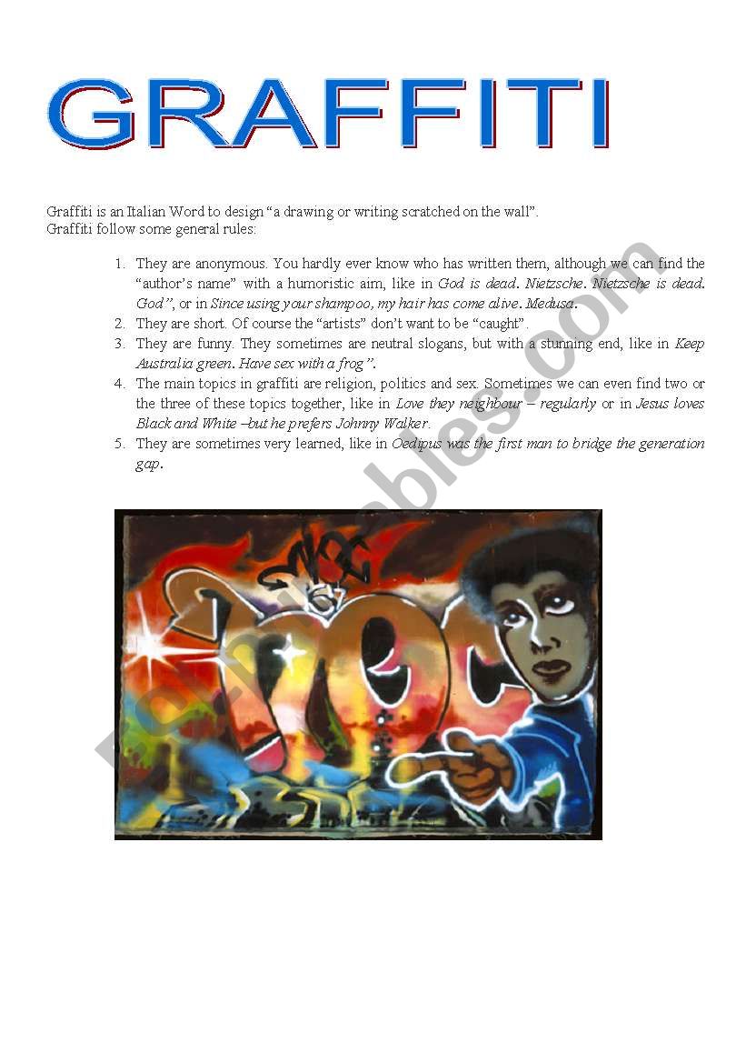 Graffiti worksheet