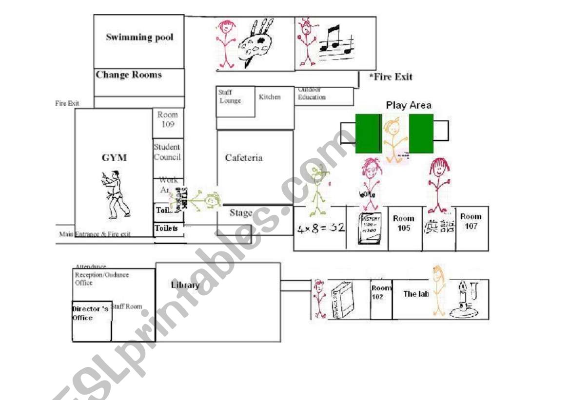 School map worksheet