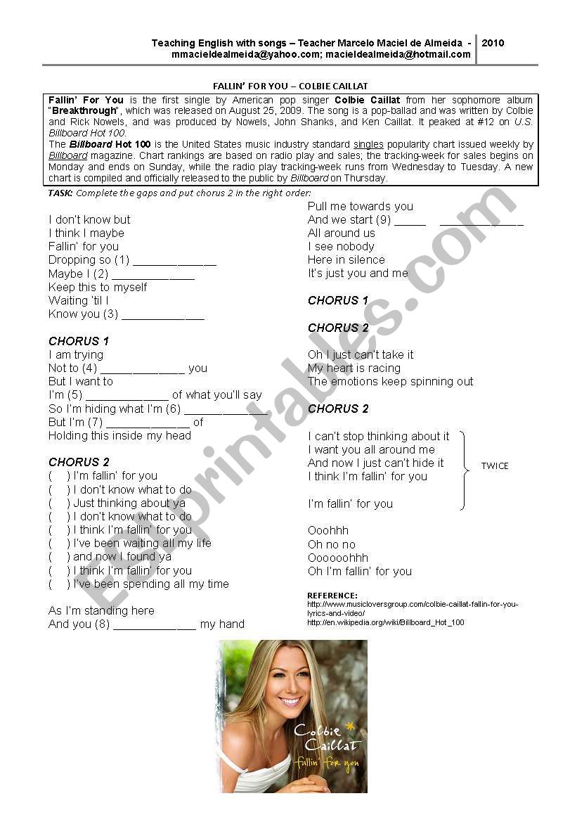 FALLINÂ´ FOR YOU - COLBIE CAILLAT