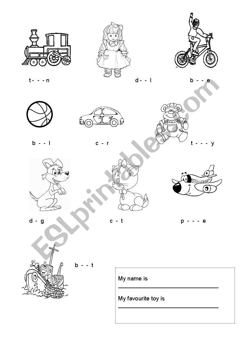 toys worksheet