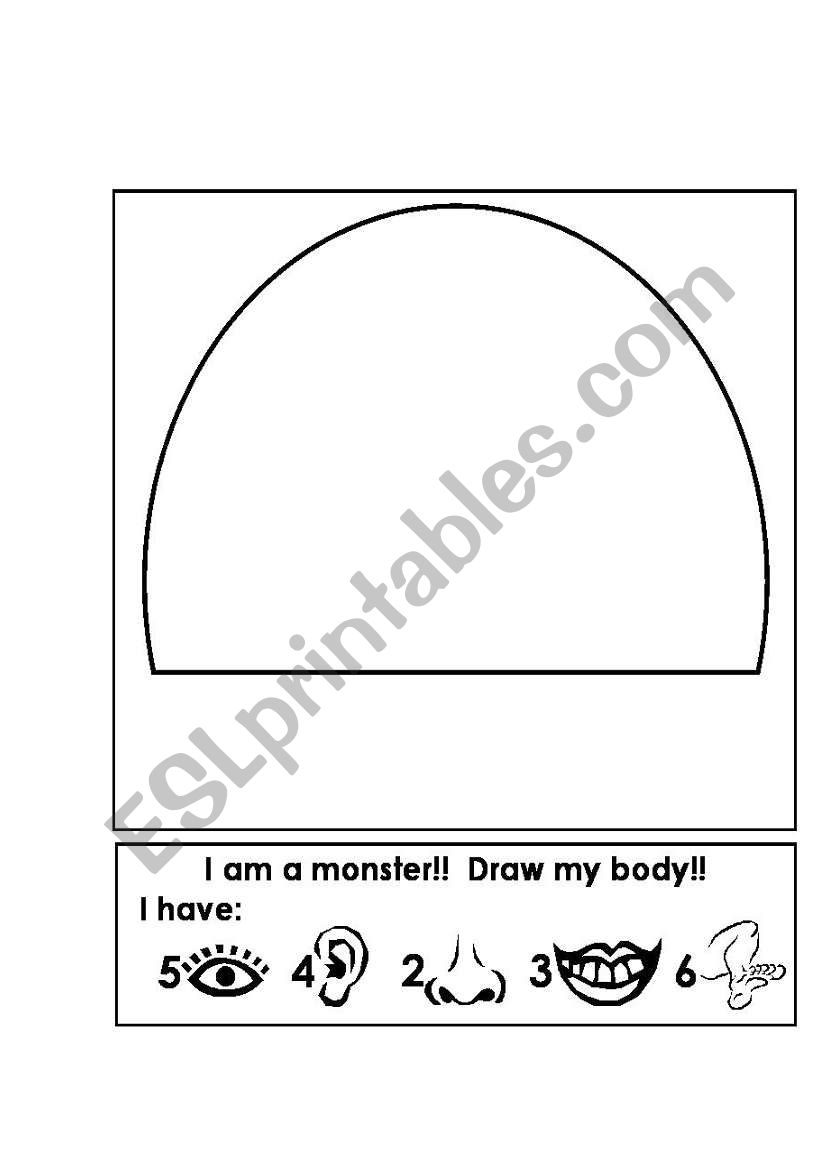 draw a monster worksheet