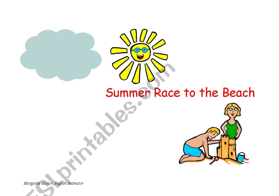 Summer Race to the Beach - cover page for the boardgame