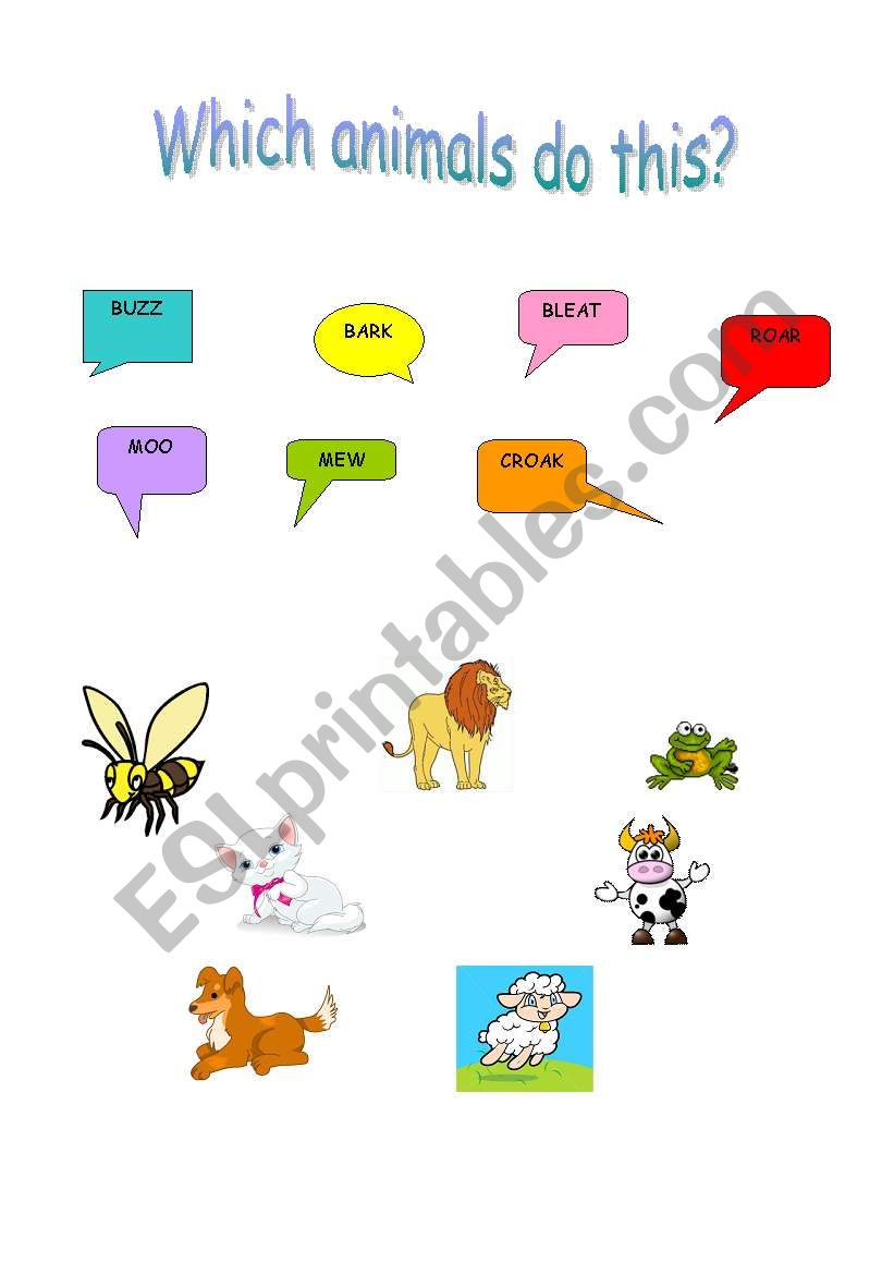 ANIMAL SOUNDS worksheet