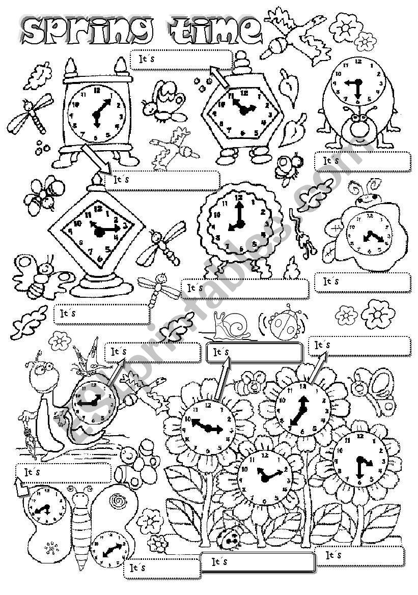 SPRING TIME worksheet