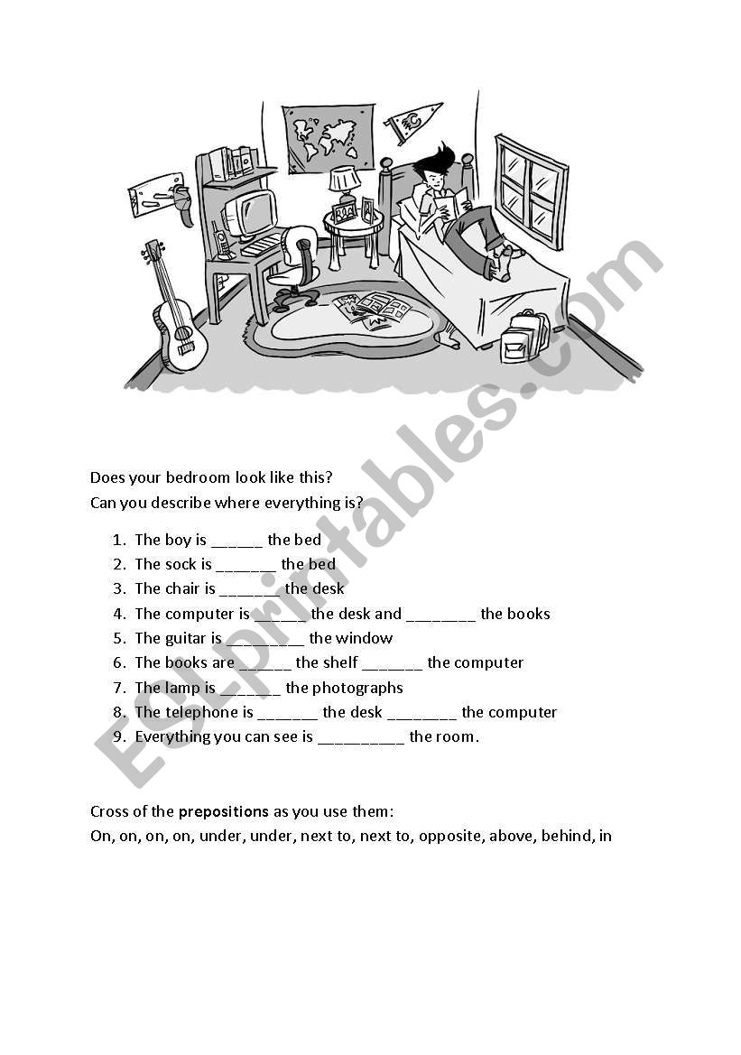 Prepositions of position activity