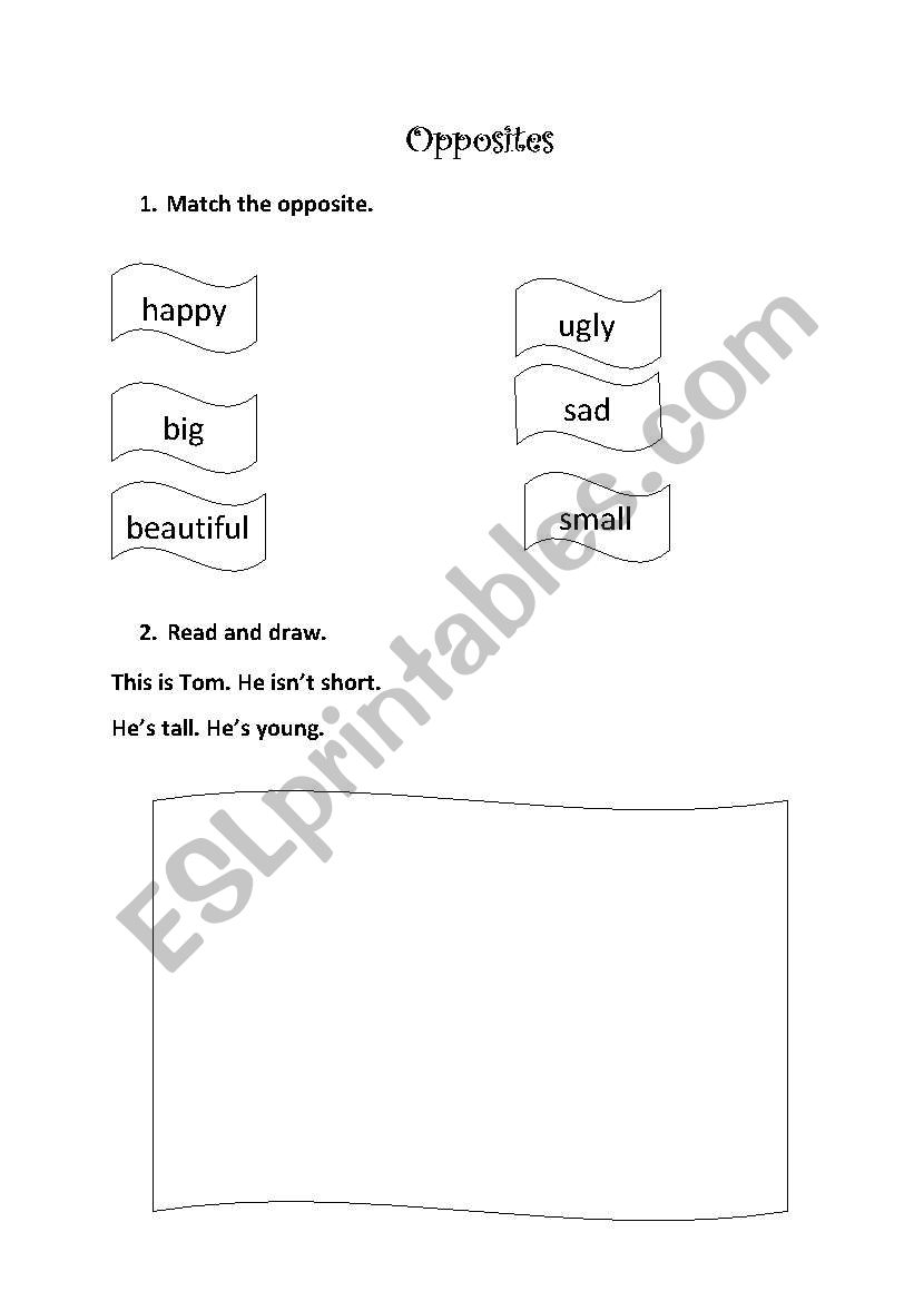 opposites worksheet
