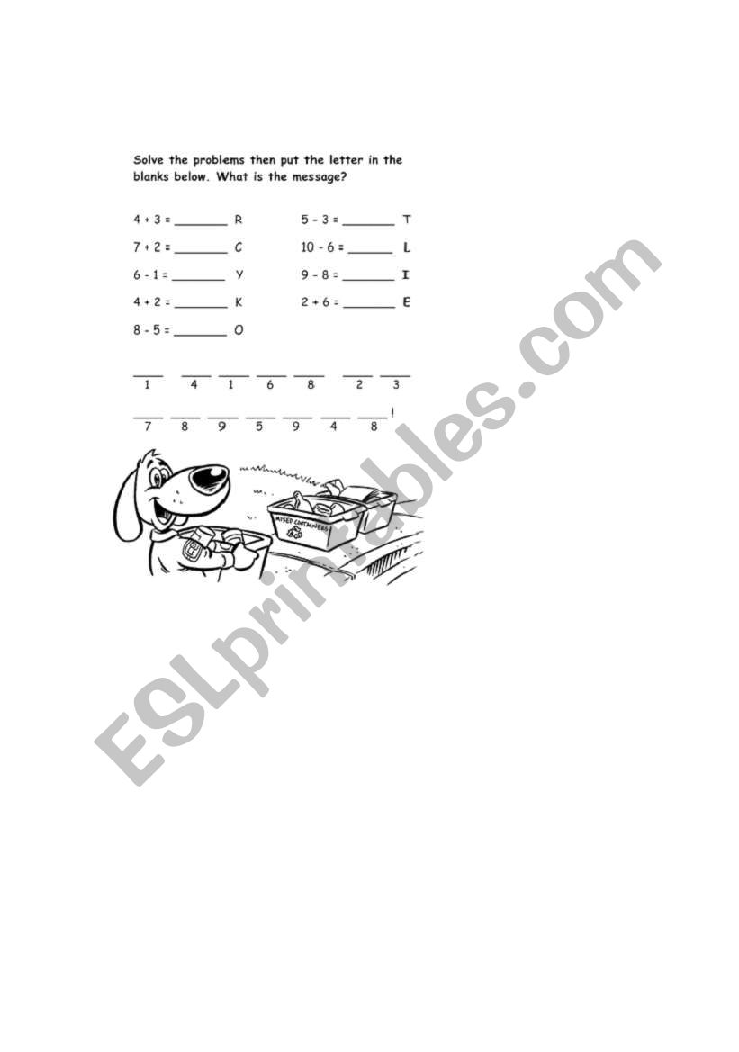 Problem Solving worksheet