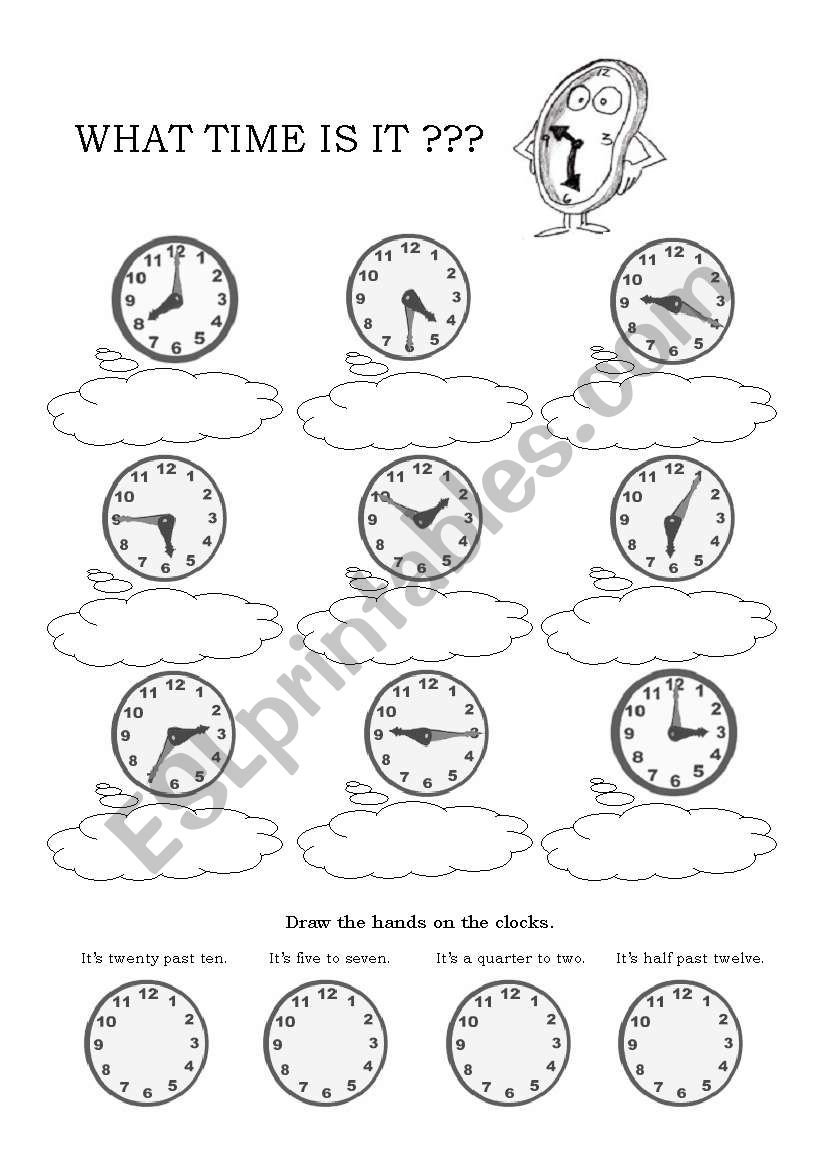 What time is it? worksheet