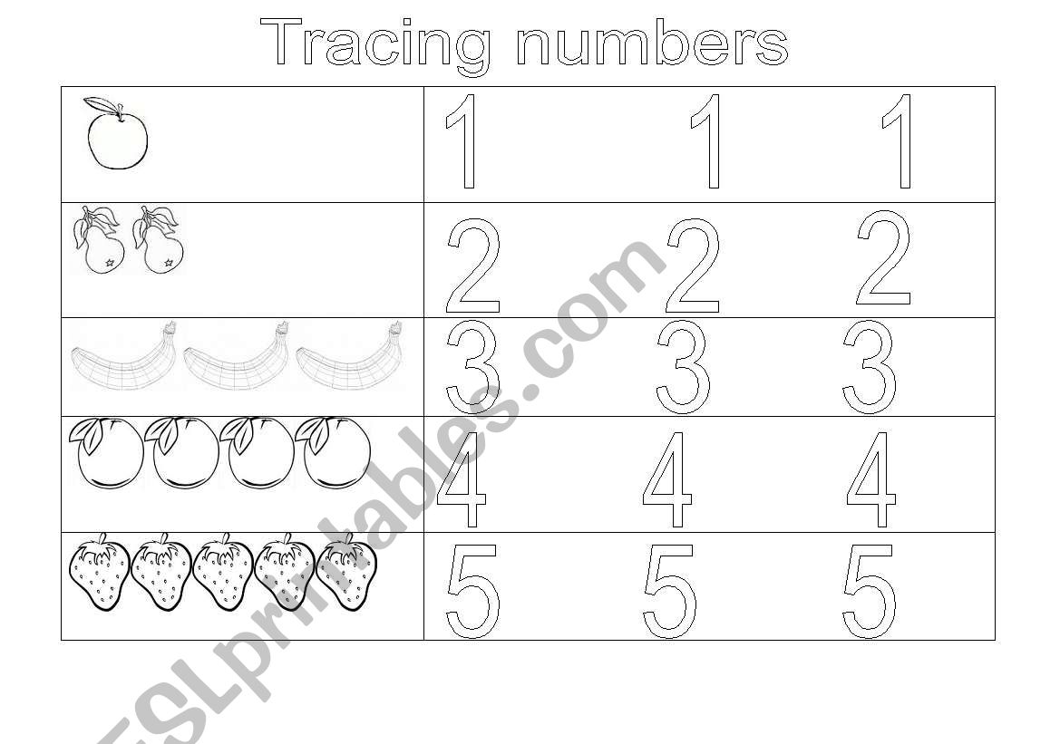 COUNTING 1-10 worksheet