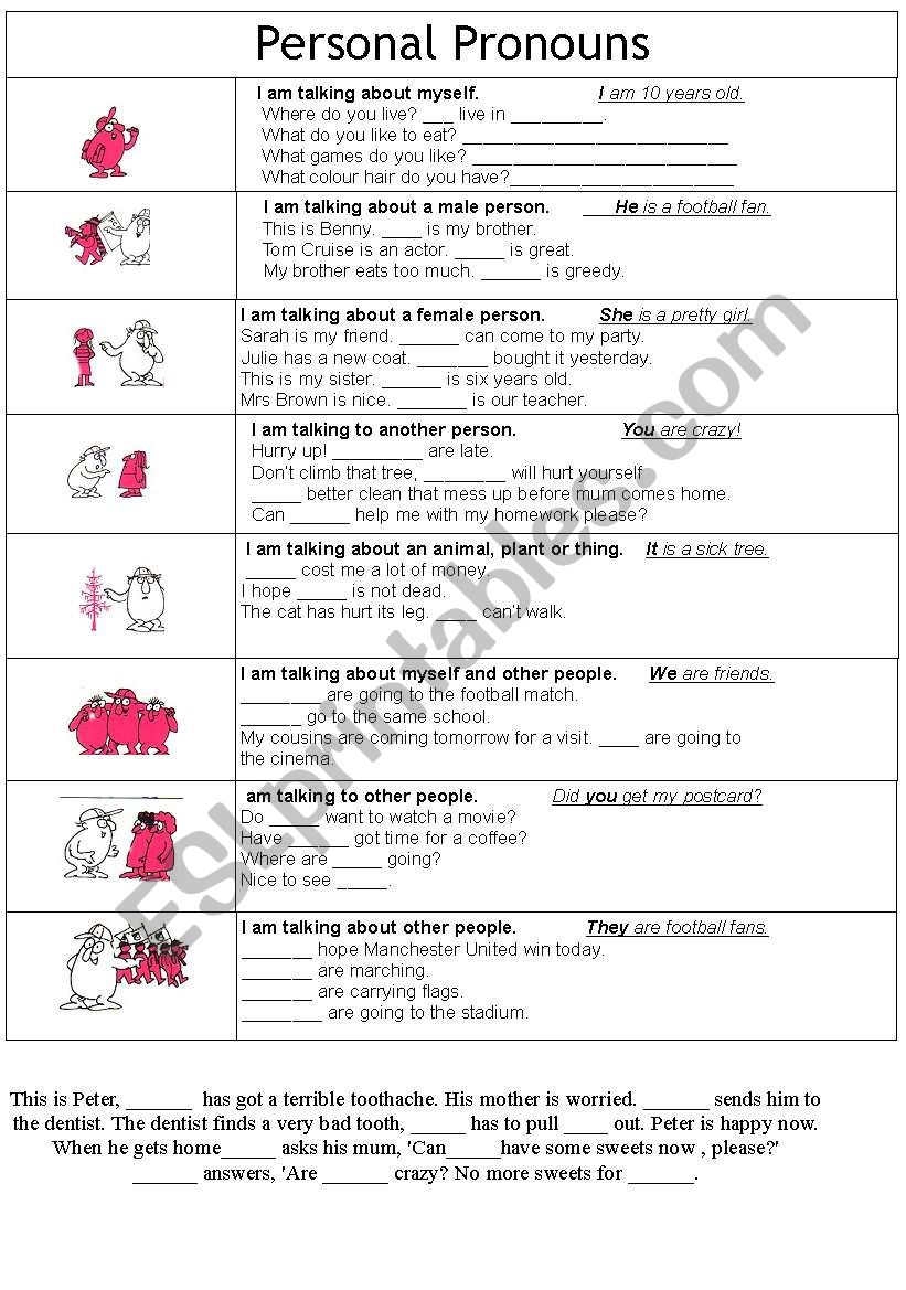 Personal Pronouns worksheet