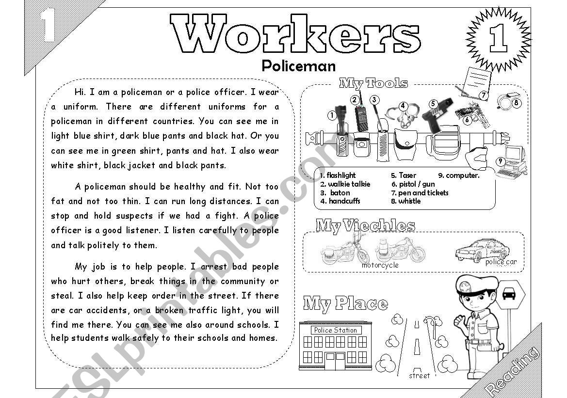 Workers 01: Policeman (2-pages)