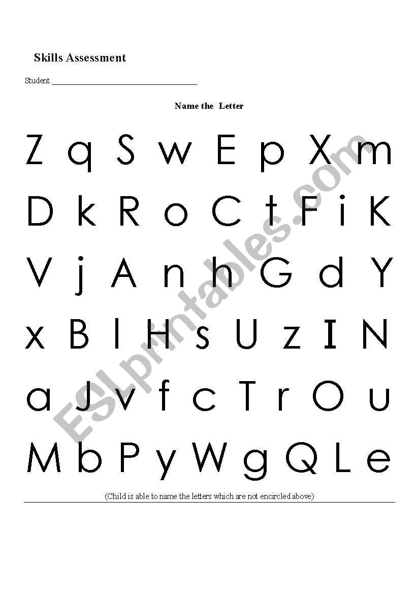 Alphabet worksheet