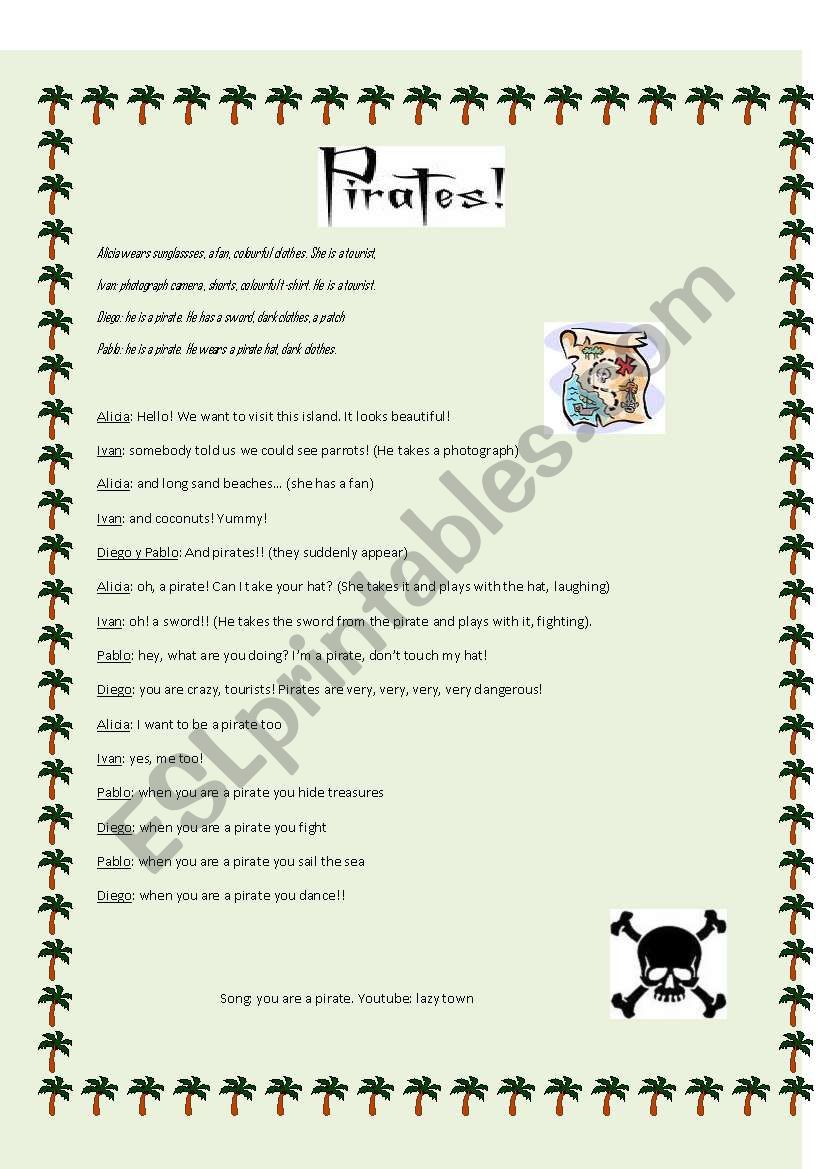 PIRATES! Rol-Playing worksheet