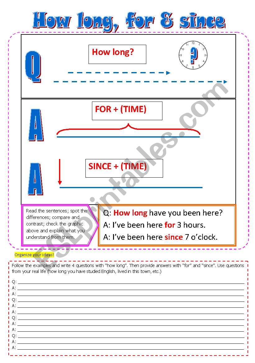 How Long For Since Poster Oral And Written Tasks Guide