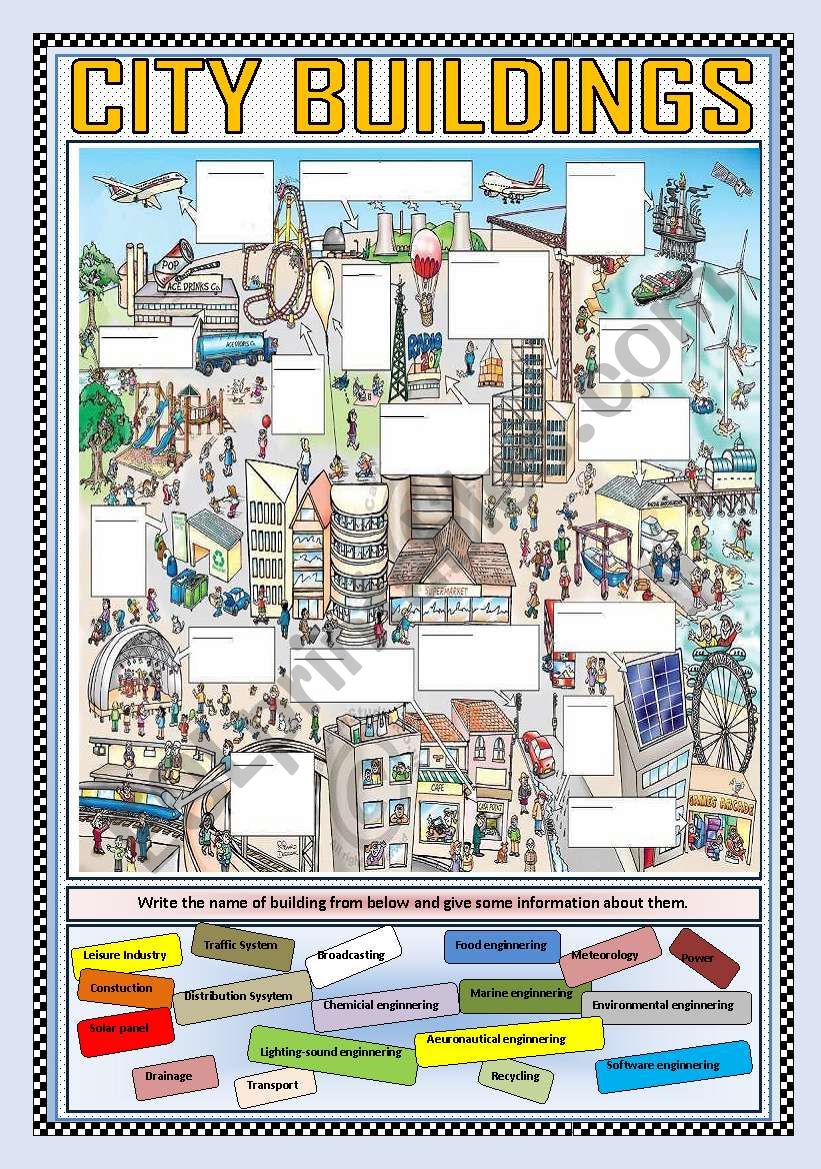 CITY BUILDINGS worksheet