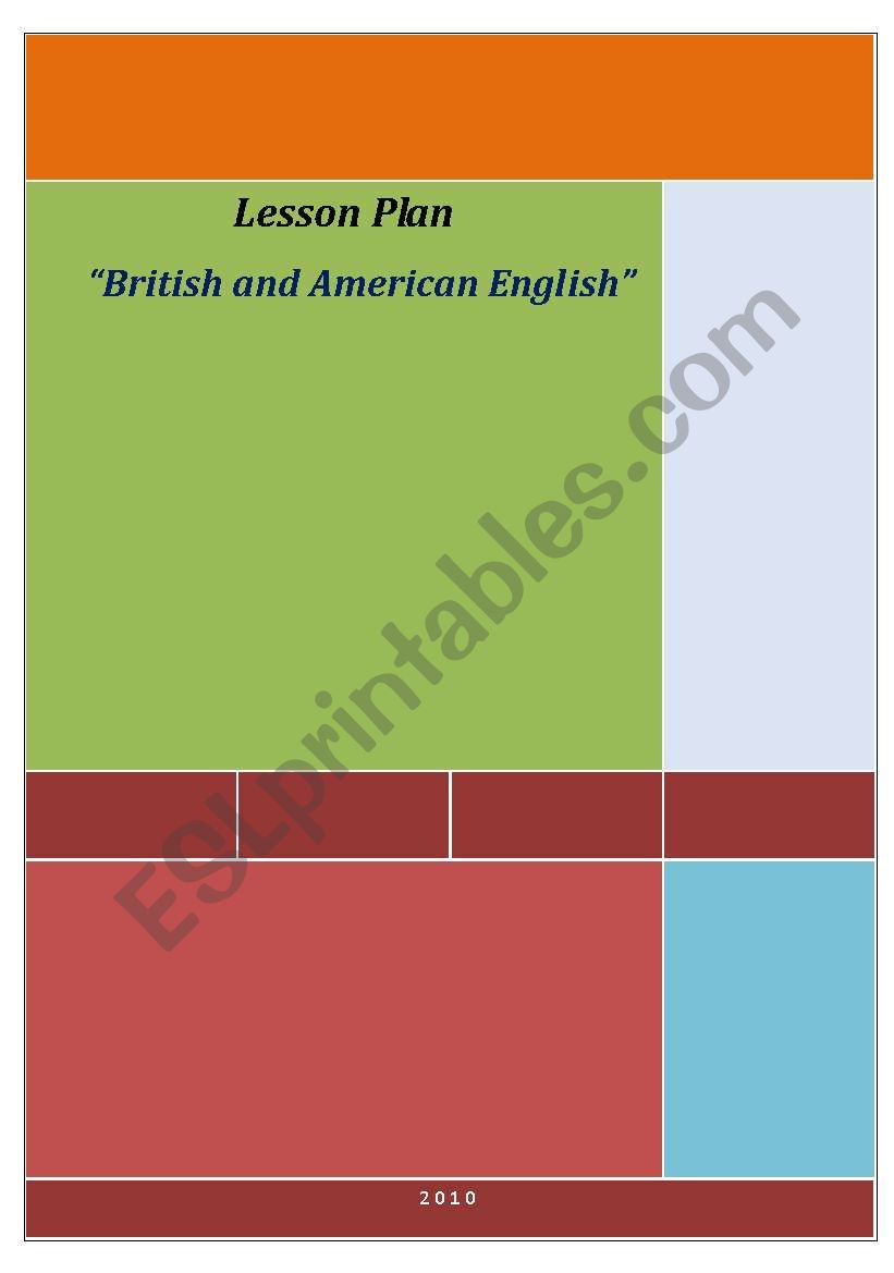British and American English worksheet