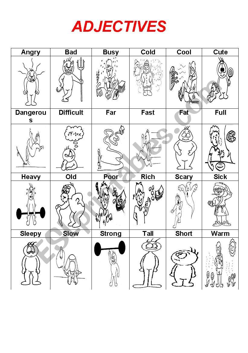 ADJECTIVES worksheet