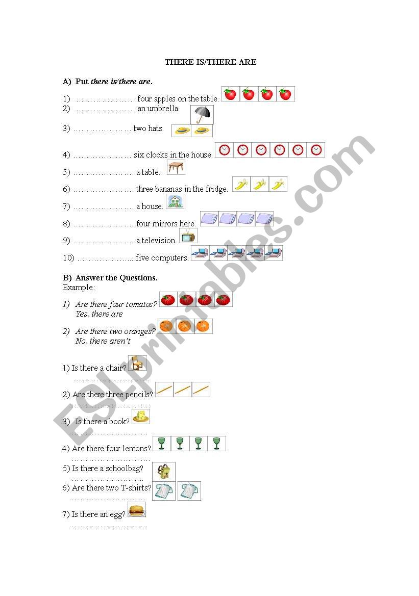 There is/There are worksheet