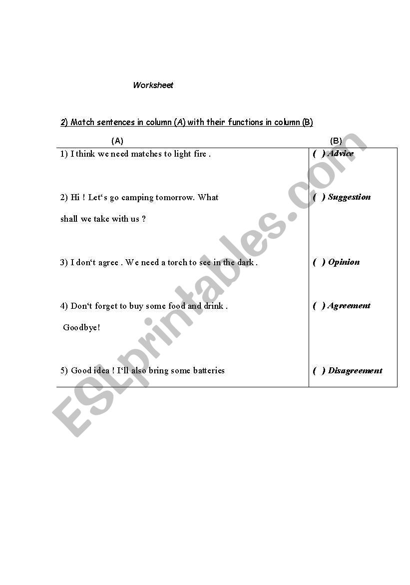 functions and structures worksheet