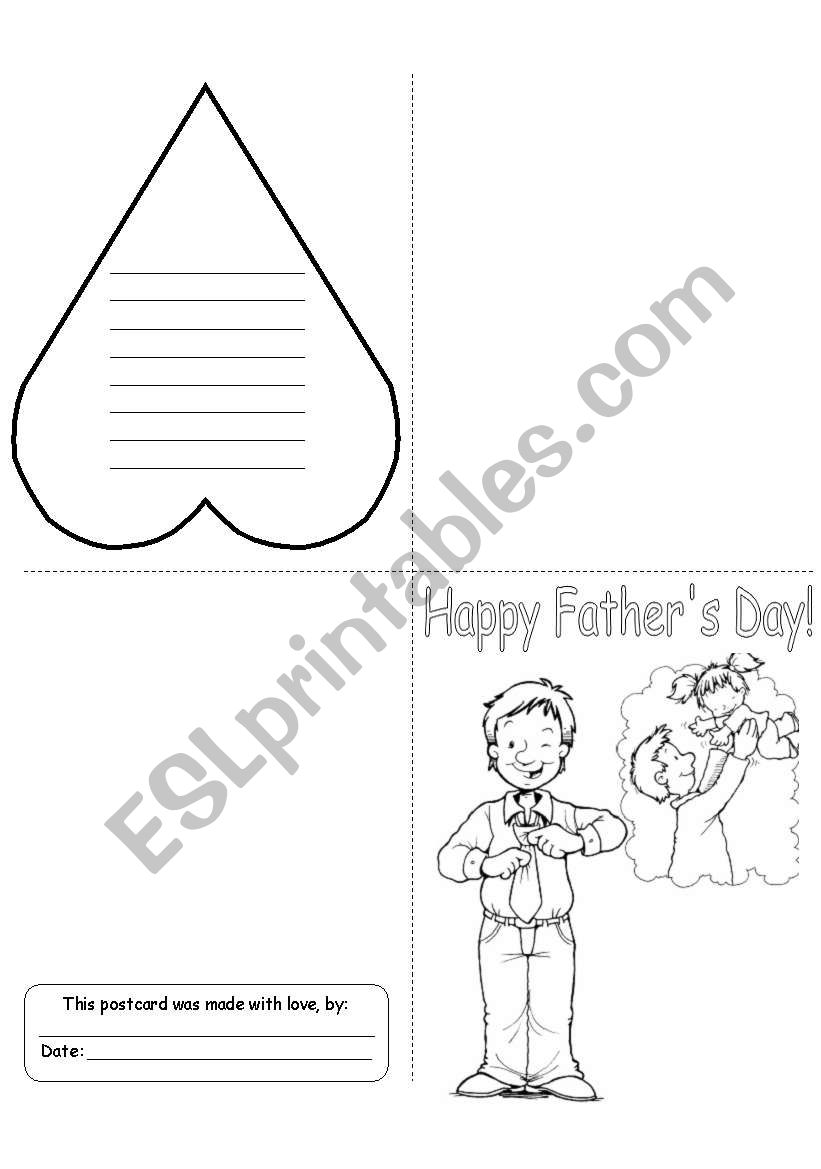 Fathers Day Card (3/3) worksheet