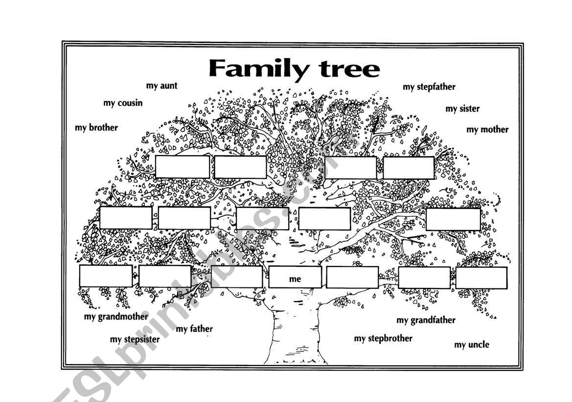 Family Tree worksheet