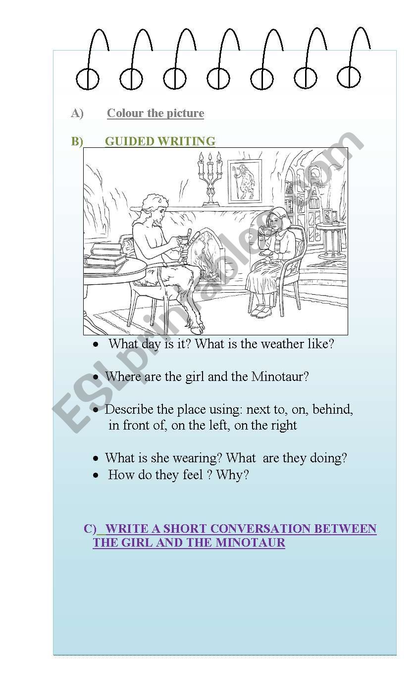 Creative writing exercise worksheet