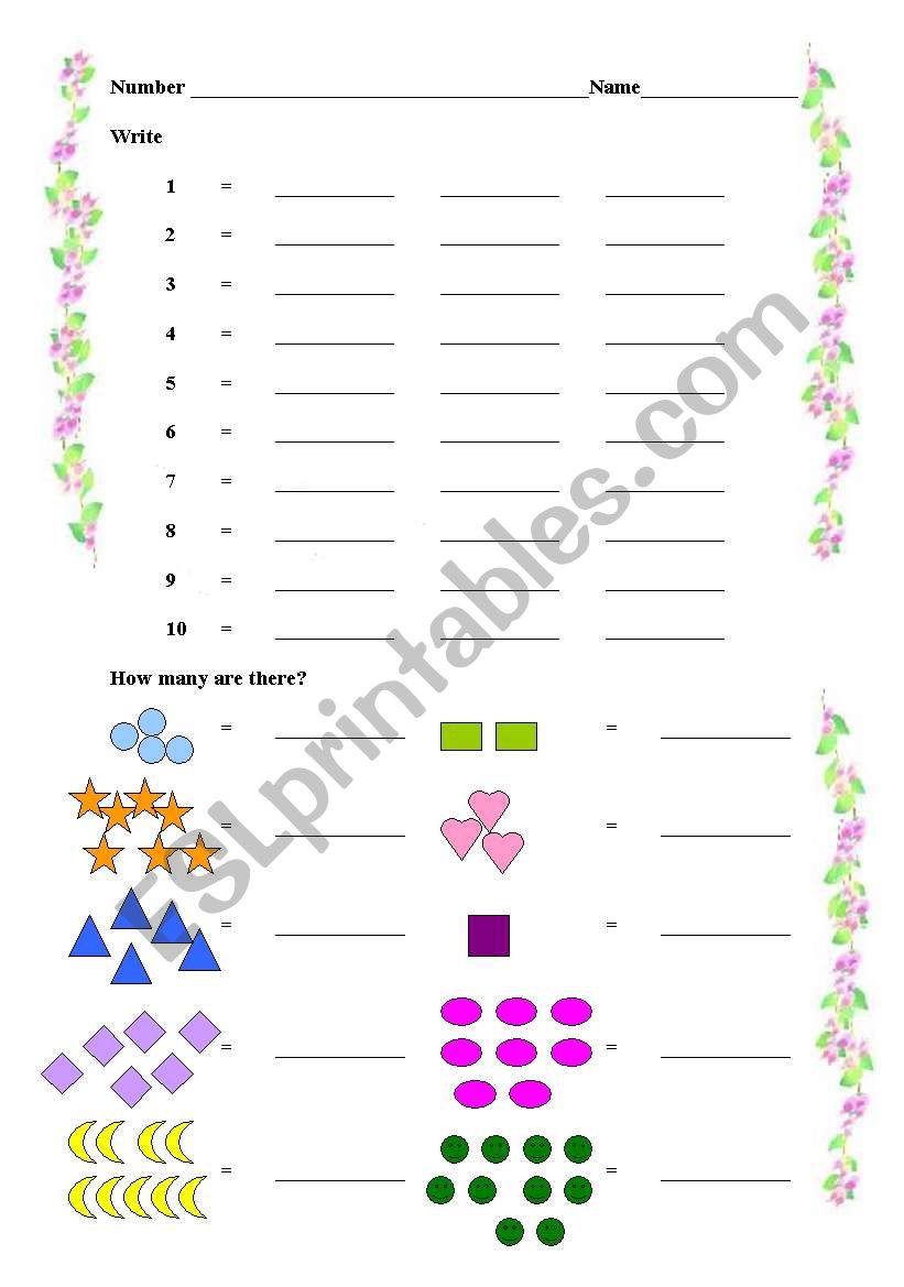 Number & Color worksheet