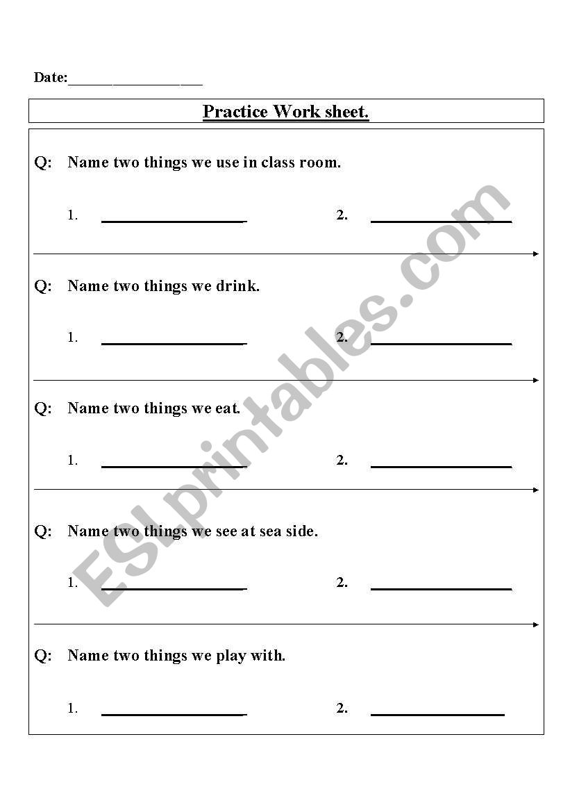 A worksheet about enviornment worksheet