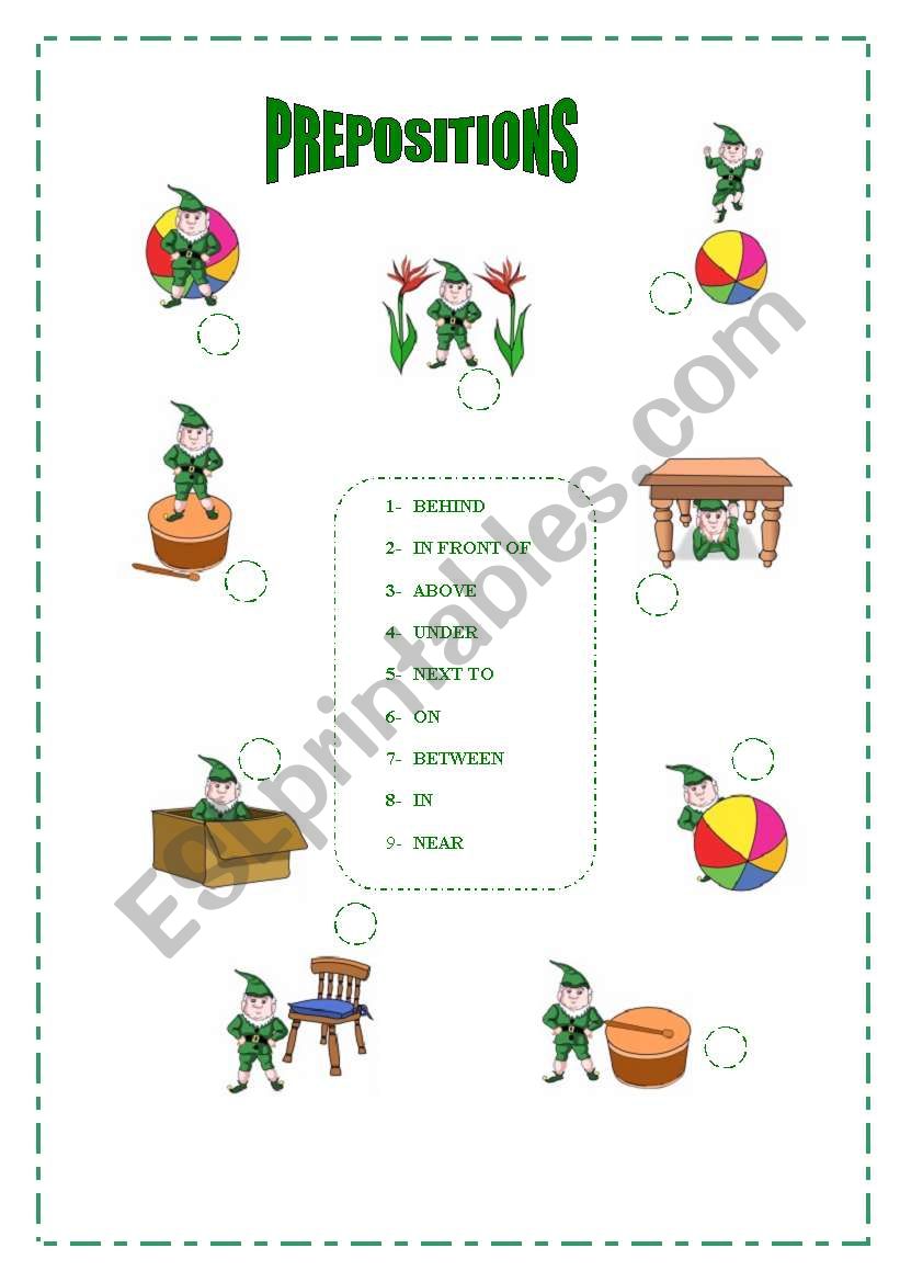 PREPOSITIONS worksheet