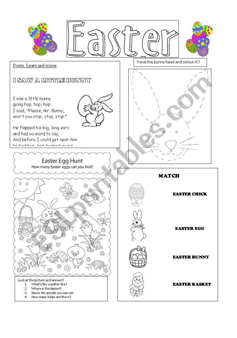 EASTER ACTIVITIES worksheet