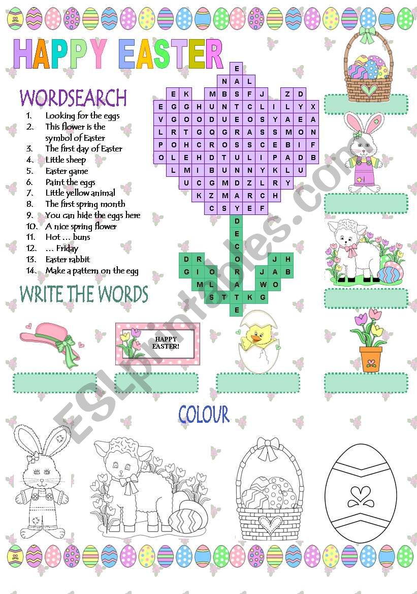 Happy Easter worksheet