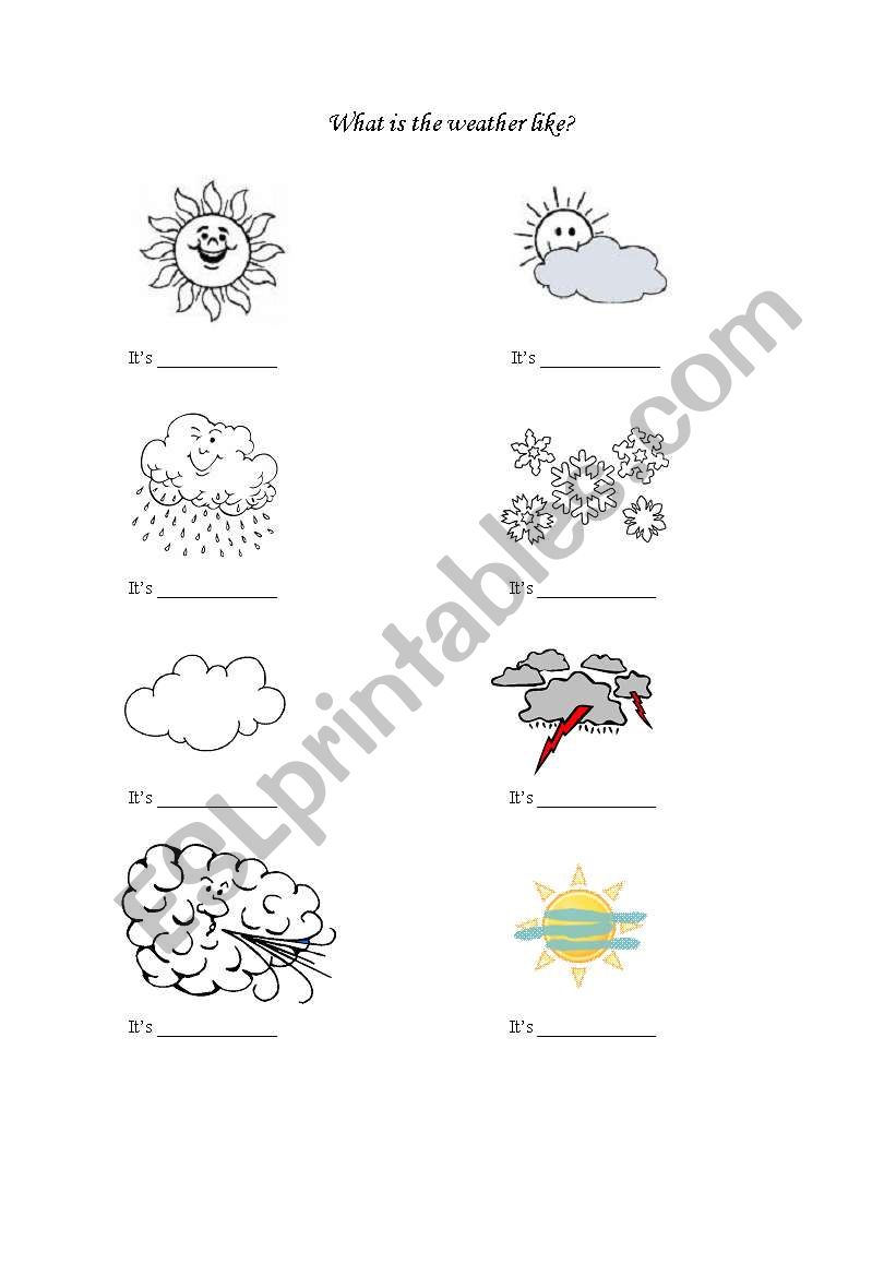 Whats the weather like? worksheet