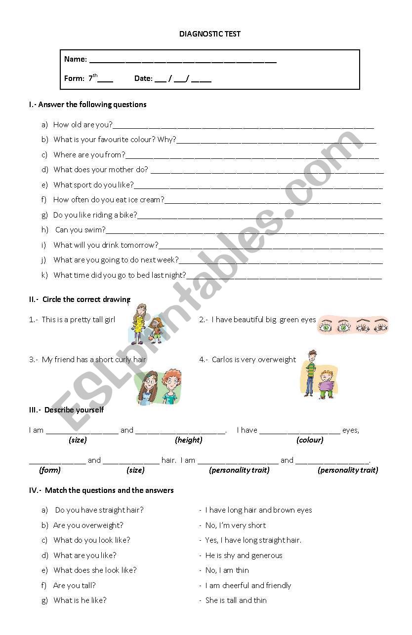 TEST worksheet