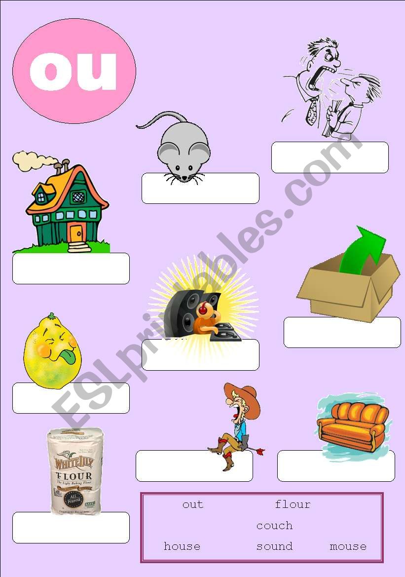 Phonics 4 - ou worksheet