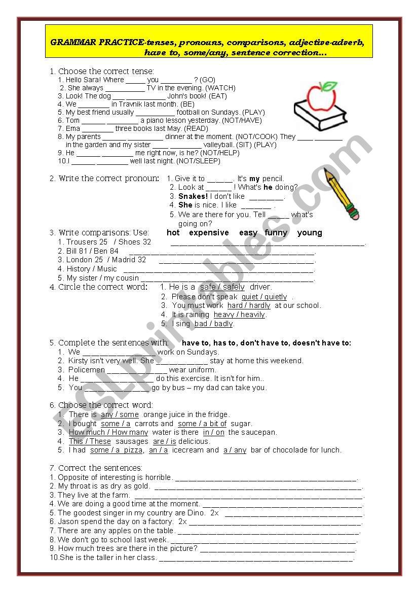 TEST worksheet