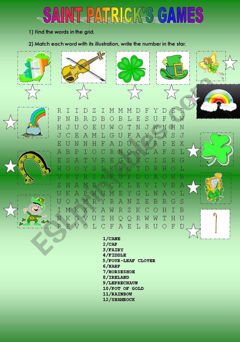 Saint Patricks Day worksheet