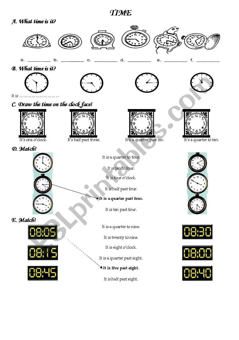 time worksheet