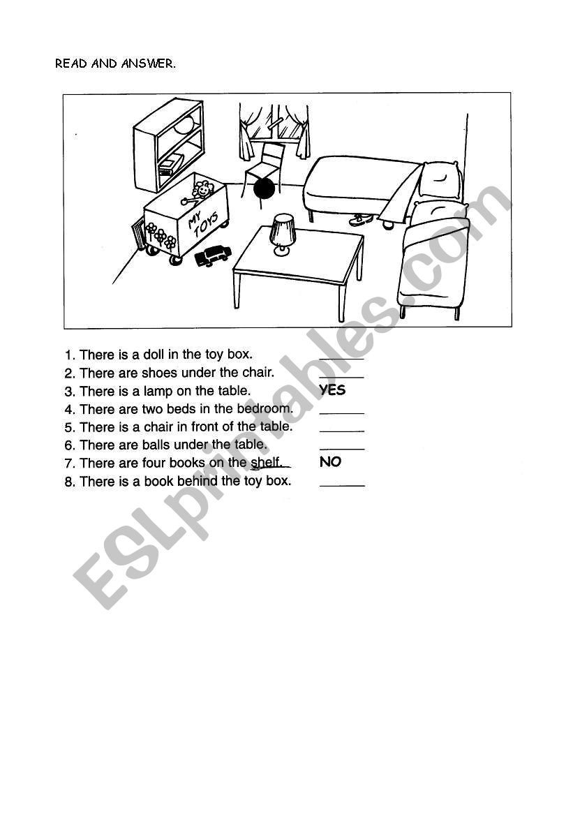 Look, read and write worksheet