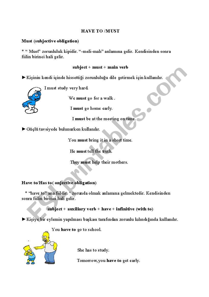 must -have to worksheet