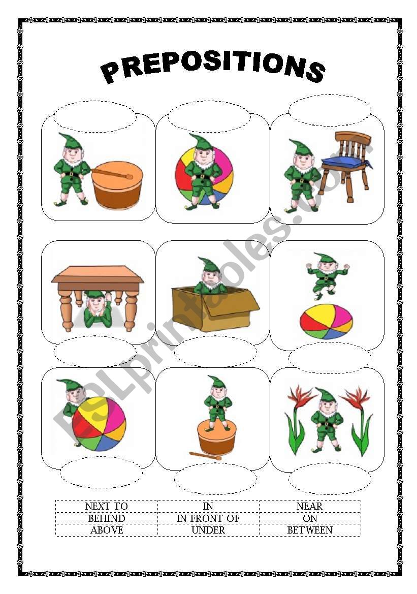 PREPOSITIONS worksheet