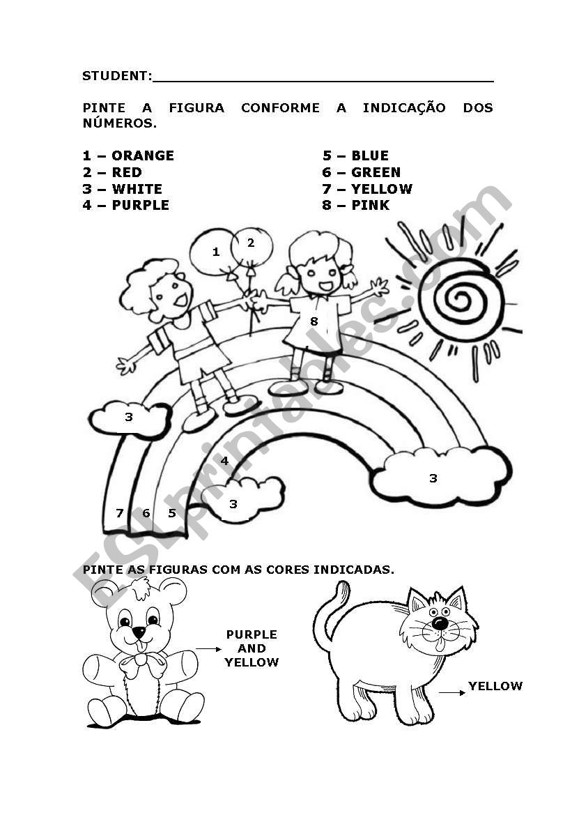 Colors worksheet