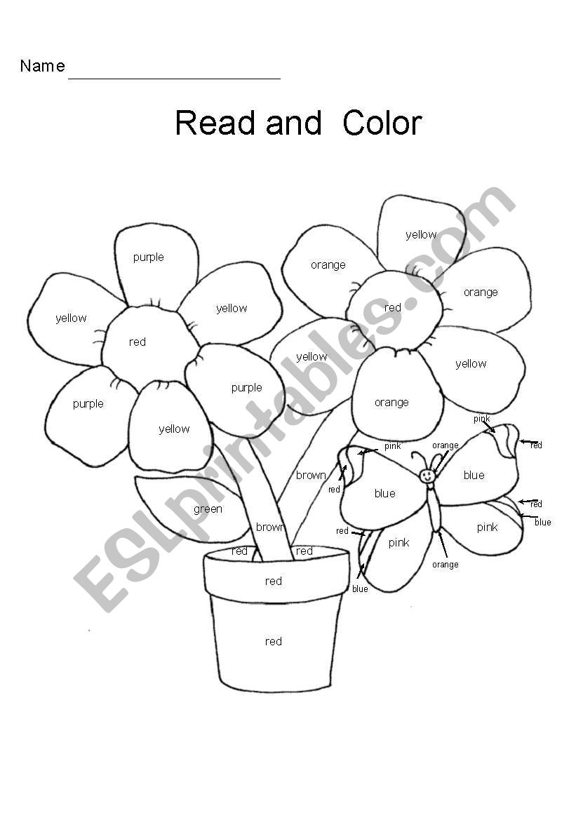 Flower Coloring worksheet