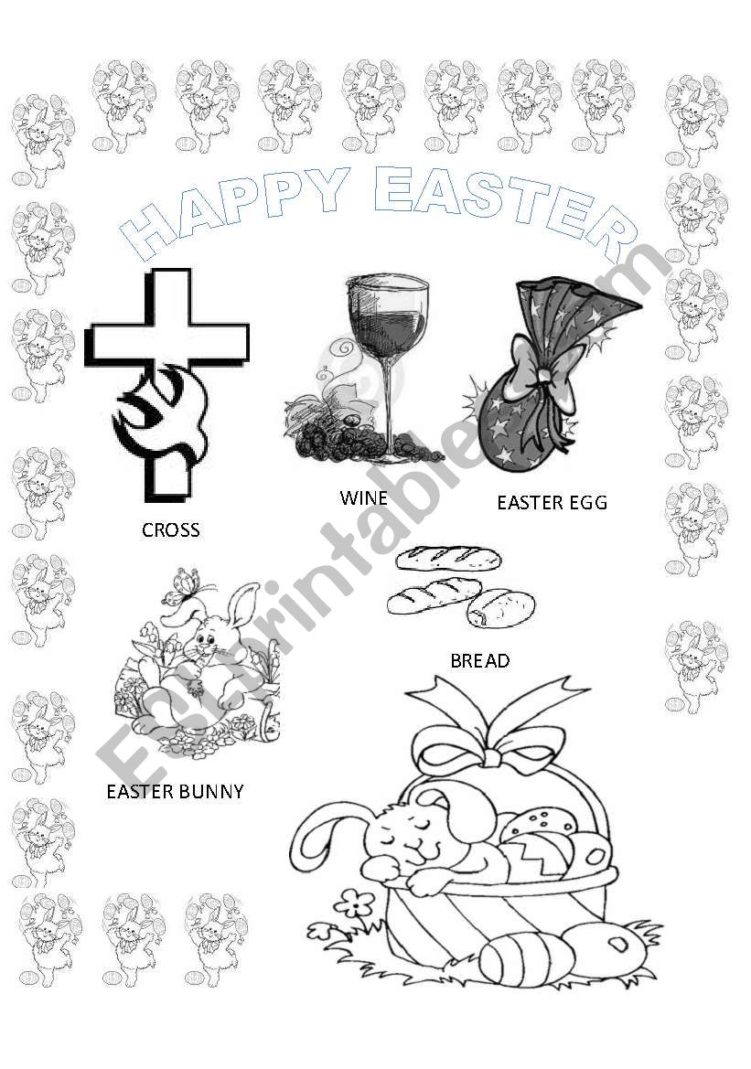Easter Pictionary worksheet