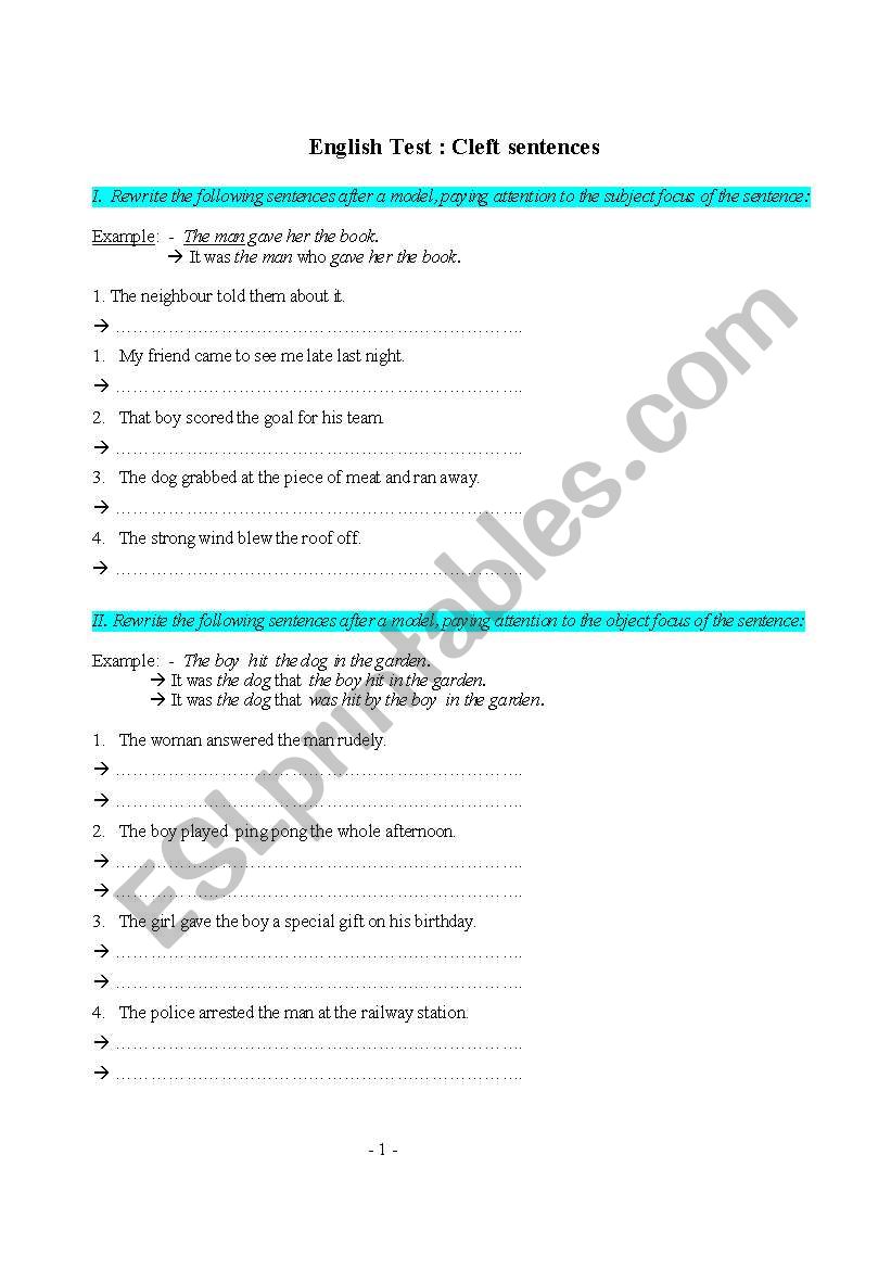 cleft-sentences-worksheet-sentence-construction-clefts-grammar-worksheets-esl-sentences-frases