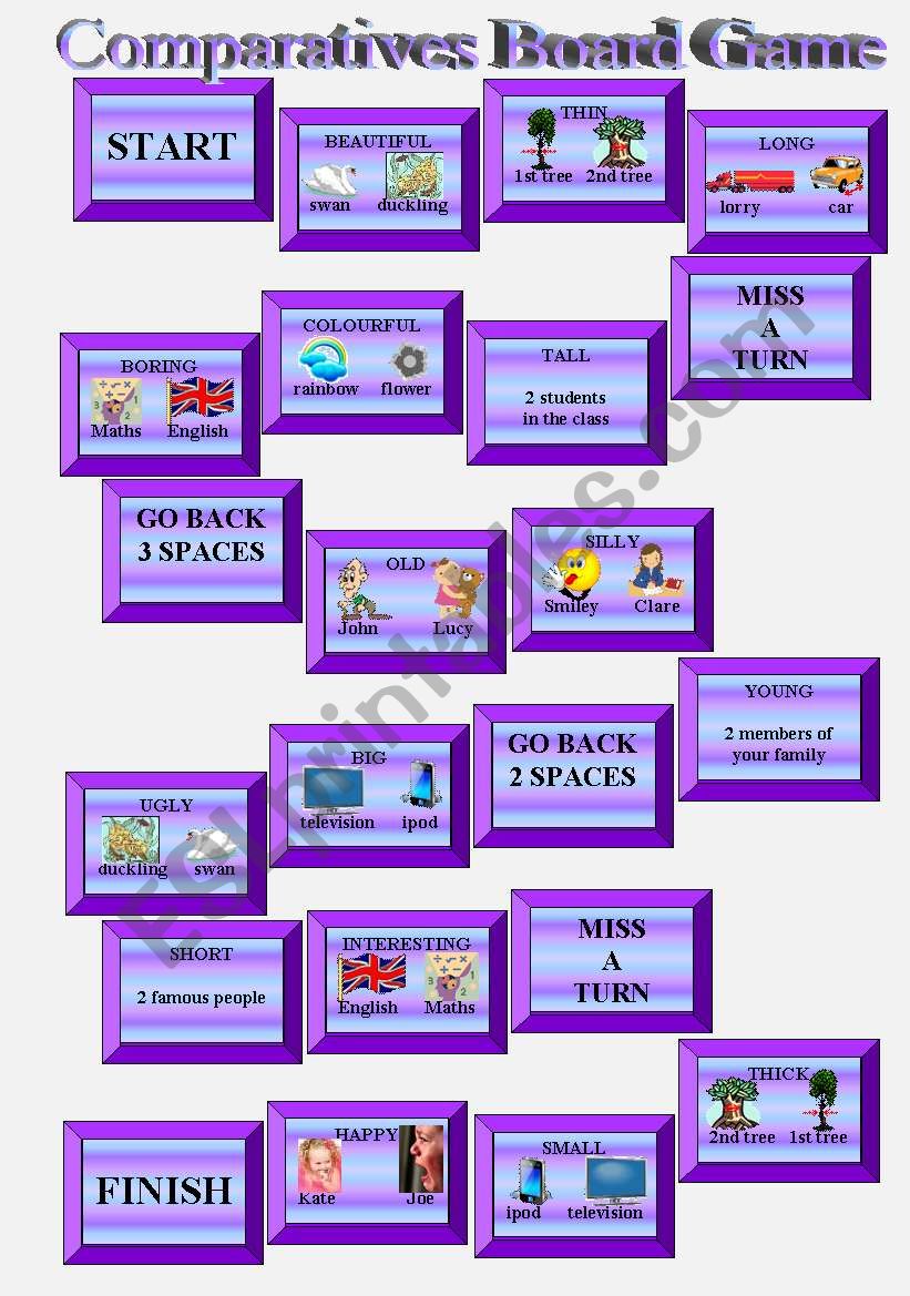 Comparatives Board Game (B/W version included)