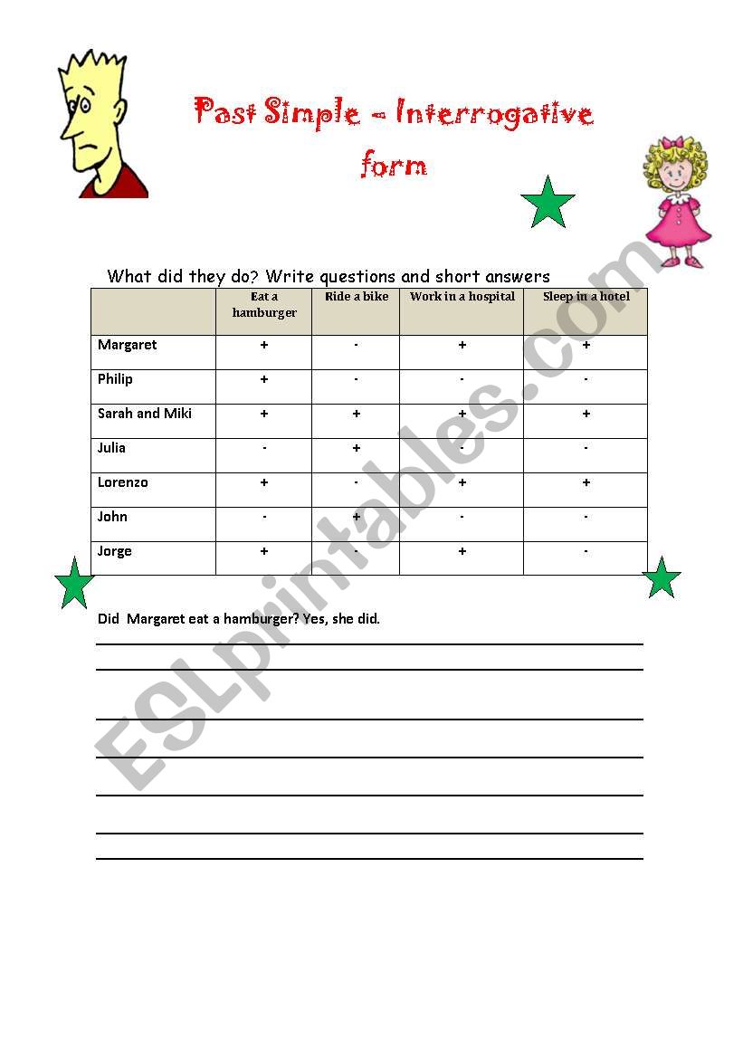 PAST SIMPLE_QUESTIONS worksheet