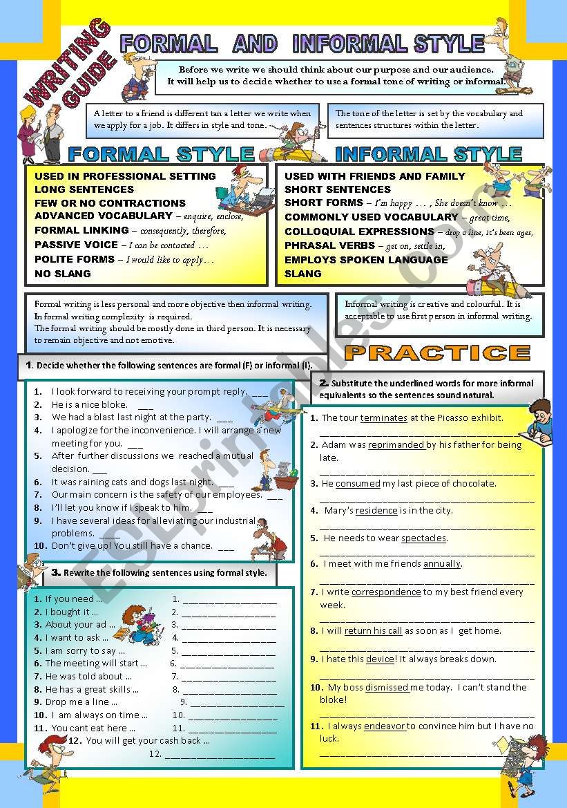 Writing - Formal and Informal Style 