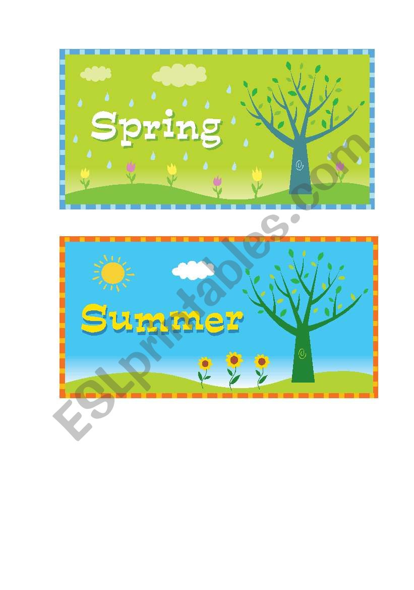 Seasons Flashcards worksheet